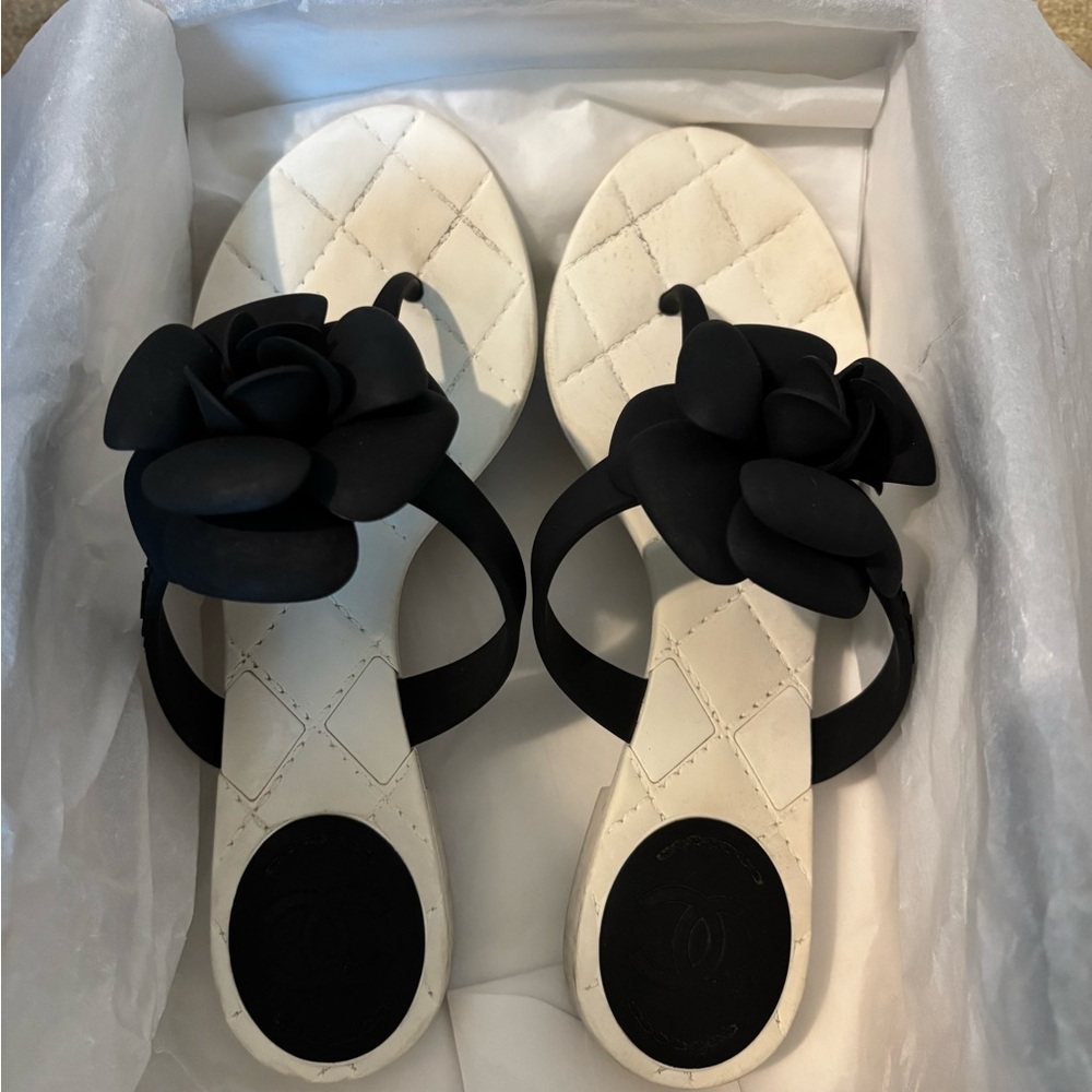 Chanel Black Sandals